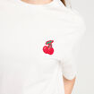 T-shirt manches courtes ecru femme