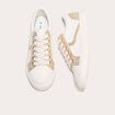 Sneakers plates ecru femme