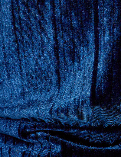 T-shirt velours bleu foncé femme