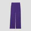 Pantalon droit large violet femme