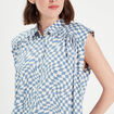 Chemise sans manches bleu femme