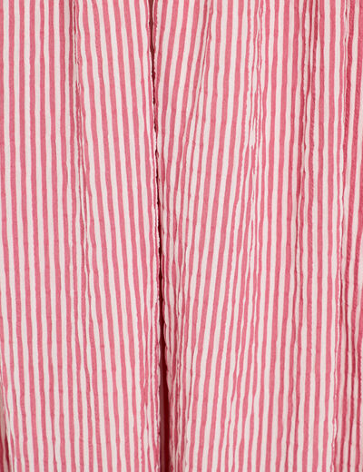 Robe midi évasée bretelles vieux rose femme