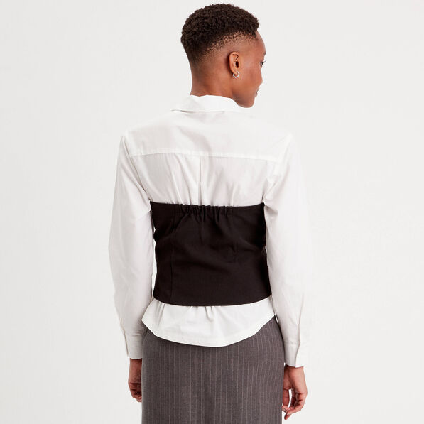 bustier avec boutons noir femme Bustier avec boutons noir femme