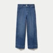 Jean wide leg taille haute denim double stone femme