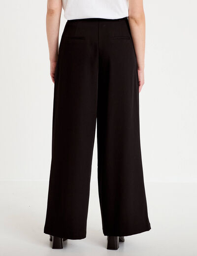 Pantalon bootcut ceinture amovible noir femme