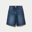 Bermuda en jean bleu fonc&eacute; femme