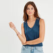 Débardeur sans manches bleu femme