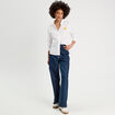 Chemise avec broderie ecru femme