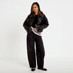 Pull oversize col bateau manches longues noir femme