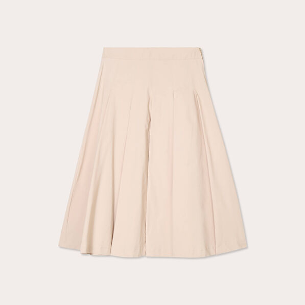 Jupe évasée plissée sable femme