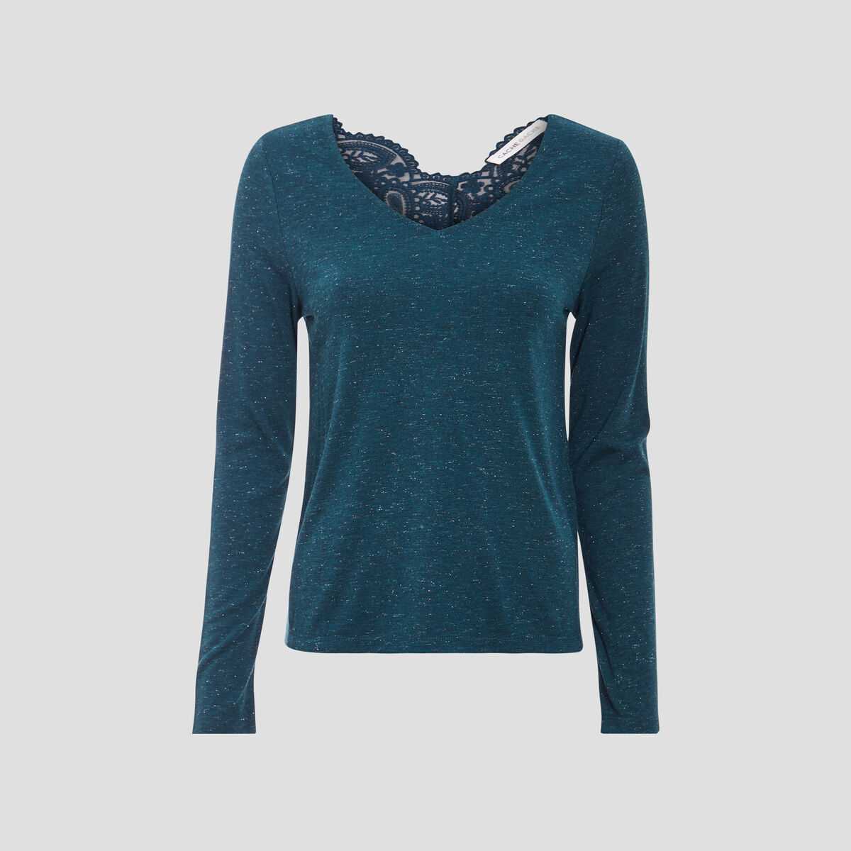 T-shirt manches longues bleu foncé femme