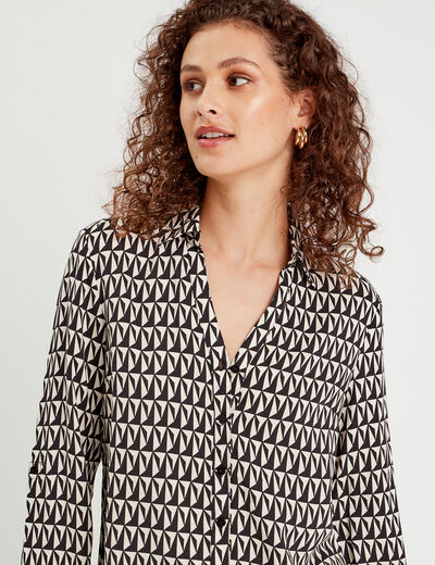 Chemise manches longues blanc femme