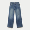 Jean wide leg taille basse denim triple stone femme