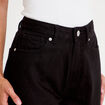Jean wide leg taille haute denim noir femme