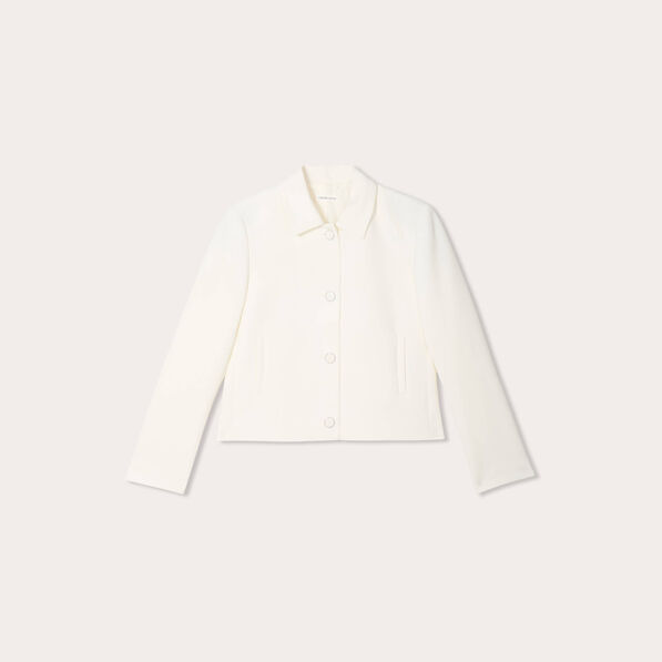 Veste cintrée boutonnée ecru femme
