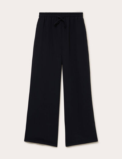 Pantalon large noir femme