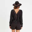 Pull manches longues noir femme