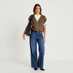 Gilet sans manches marron clair femme