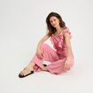 Combinaison pantalon volants vieux rose femme