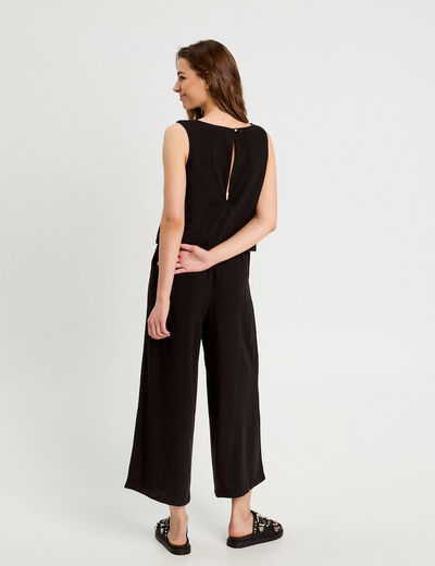 Combinaison pantalon noir femme