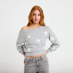 Pull col bateau manches longues gris clair femme