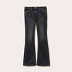 Jean flare taille basse denim noir femme