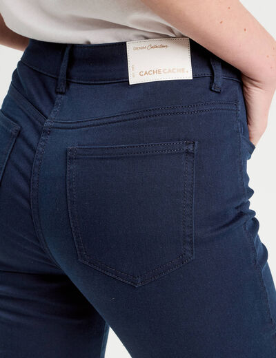 Pantalon capri bleu marine femme