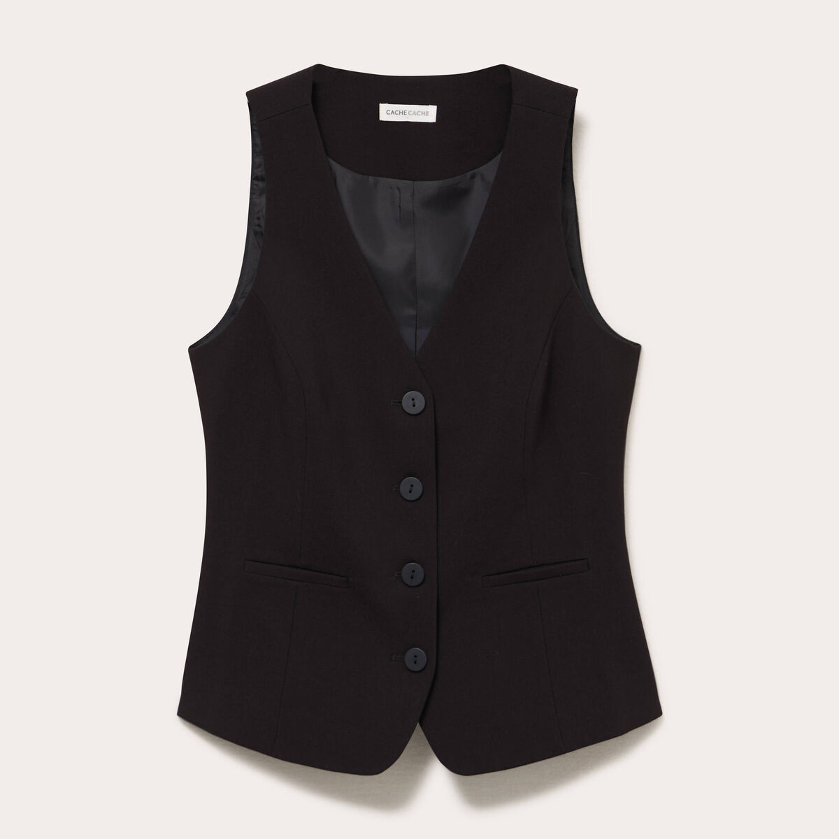 Gilet sans manches noir femme