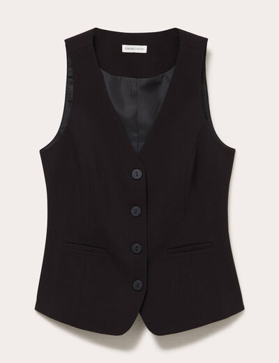 Gilet sans manches noir femme