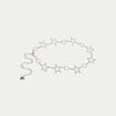 Ceinture fine avec cha&icirc;ne gris argent femme