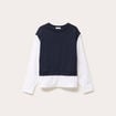 Sweat manches longues bleu marine femme