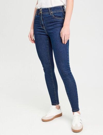 Jeans skinny 5 poches denim brut femme