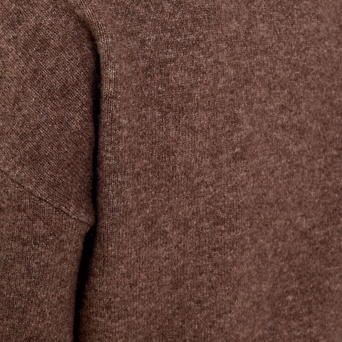 Pull col rond marron fonc&eacute; femme