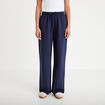 Pantalon large style jogging bleu marine femme