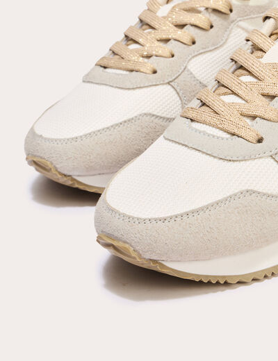 Sneakers plates couleur or femme