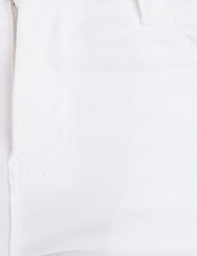 Jeans slim 5 poches blanc femme