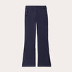 Pantalon bootcut &agrave; pont bleu marine femme