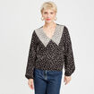 Blouse manches longues noir femme
