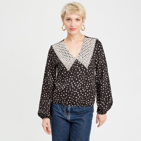blouse manches longues noir femme Blouse manches longues noir femme