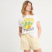 T-shirt manches courtes blanc femme