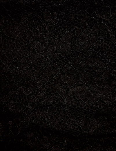 Body ajust&eacute; dentelle col bateau noir femme