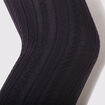 Collants avec torsades noir femme