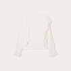 Blouse ajour&eacute;es volants ecru femme