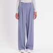 Pantalon large &agrave; pinces bleu gris femme