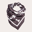 Foulard carré satin noir femme