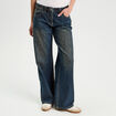 Jeans droit taille basse denim dirty femme