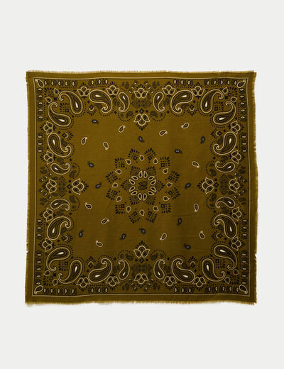 Foulard vert olive femme
