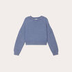 Pull manches longues bleu gris femme