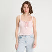 D&eacute;bardeur smock&eacute; rose clair femme
