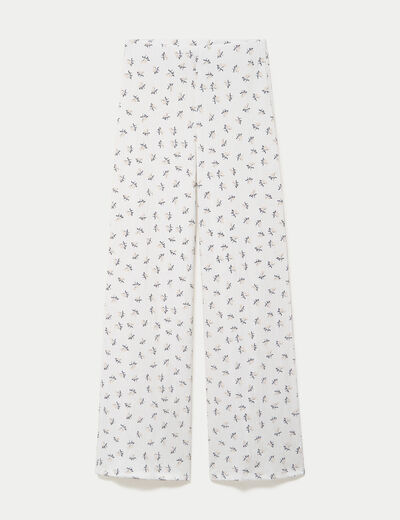 Pantalon bootcut taille standard blanc femme